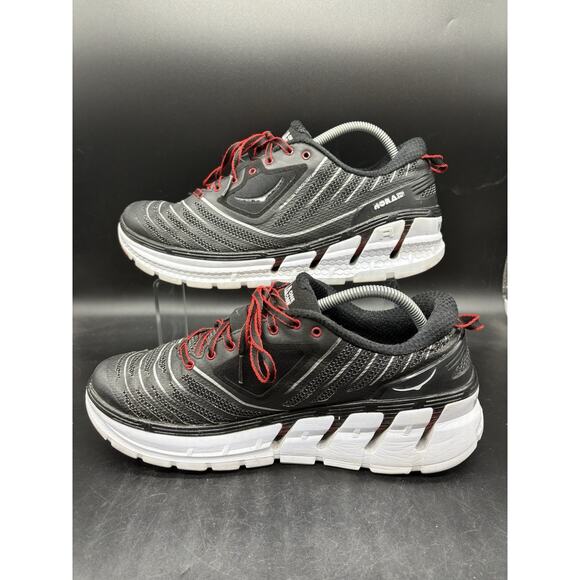 Hoka One One Vanquish Running Shoes Mens Size 11 Sneakers 1007874 Black red main image 4